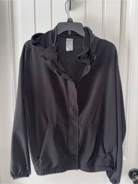 Champion Black Hooded Windbreaker Jacket